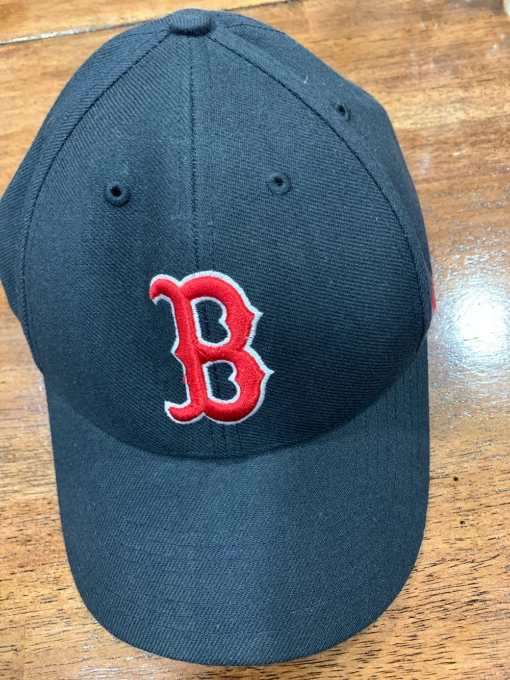 47 Brand Black Cap with Red Boston 'B' Logo